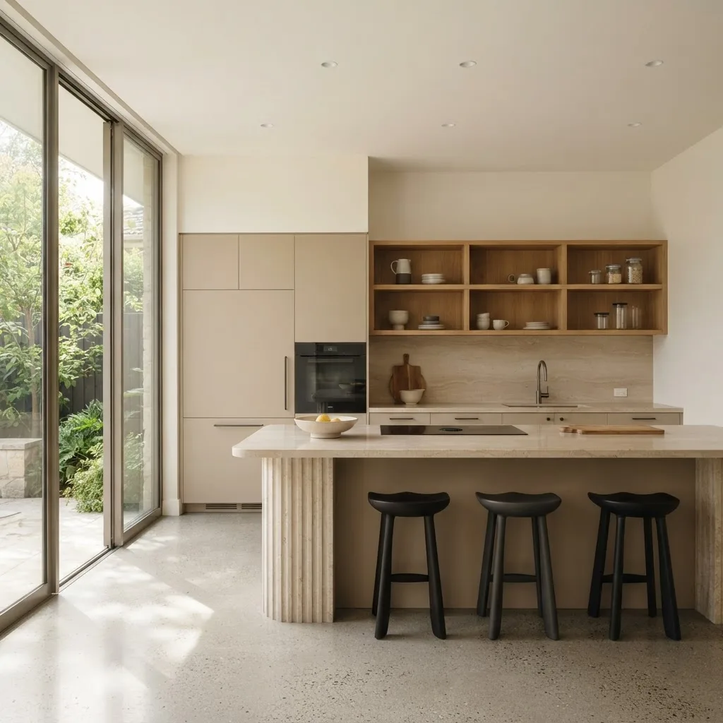 Cocina Roble — obra residencial en Villa Belgrano, Córdoba